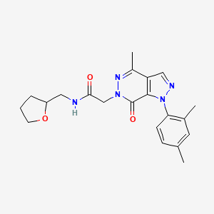 2-[1-(2,4-dimethylphenyl)-4-methyl-7-oxopyrazolo[3,4-d]pyridazin-6-yl]-N-(oxolan-2-ylmethyl)acetamide