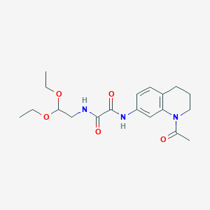 molecular formula C19H27N3O5 B2988839 N'-(1-acetyl-3,4-dihydro-2H-quinolin-7-yl)-N-(2,2-diethoxyethyl)oxamide CAS No. 898424-28-7