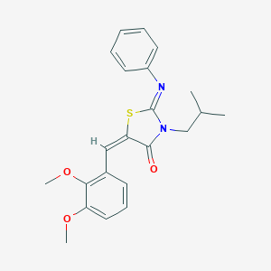 molecular formula C22H24N2O3S B298884 5-(2,3-Dimethoxybenzylidene)-3-isobutyl-2-(phenylimino)-1,3-thiazolidin-4-one 