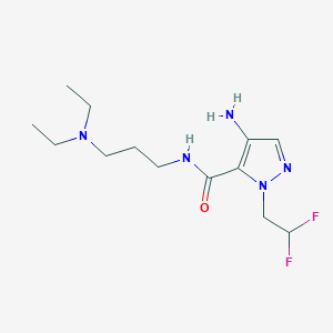 4-Amino-N-[3-(diethylamino)propyl]-1-(2,2-difluoroethyl)-1H-pyrazole-5-carboxamide