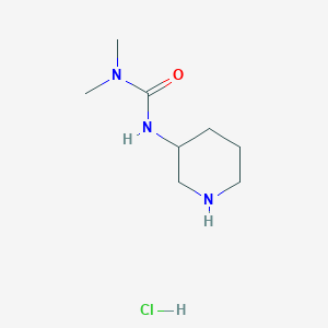 molecular formula C8H18ClN3O B2988851 3,3-二甲基-1-(哌啶-3-基)脲盐酸盐 CAS No. 1909337-04-7