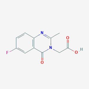 molecular formula C11H9FN2O3 B2988857 (6-fluoro-2-methyl-4-oxoquinazolin-3(4H)-yl)acetic acid CAS No. 1322605-08-2