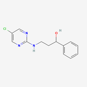 3-[(5-Chloropyrimidin-2-yl)amino]-1-phenylpropan-1-ol