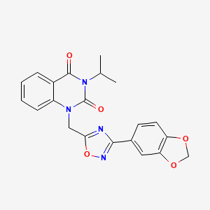 1-((3-(benzo[d][1,3]dioxol-5-yl)-1,2,4-oxadiazol-5-yl)methyl)-3-isopropylquinazoline-2,4(1H,3H)-dione