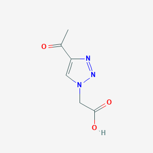 molecular formula C6H7N3O3 B2988879 2-(4-acetyl-1H-1,2,3-triazol-1-yl)acetic acid CAS No. 1368356-52-8