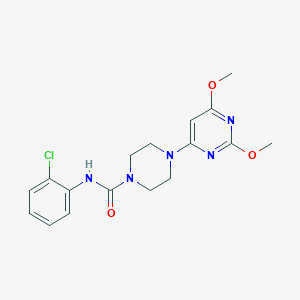molecular formula C17H20ClN5O3 B2988881 N-(2-氯苯基)-4-(2,6-二甲氧基嘧啶-4-基)哌嗪-1-甲酰胺 CAS No. 1021262-58-7