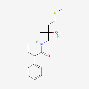 N-(2-hydroxy-2-methyl-4-(methylthio)butyl)-2-phenylbutanamide