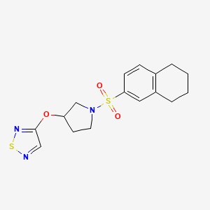 3-{[1-(5,6,7,8-Tetrahydronaphthalene-2-sulfonyl)pyrrolidin-3-yl]oxy}-1,2,5-thiadiazole
