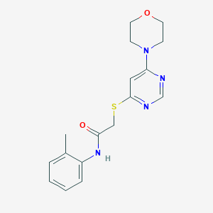 molecular formula C17H20N4O2S B2988902 2-((6-morpholinopyrimidin-4-yl)thio)-N-(o-tolyl)acetamide CAS No. 1203049-20-0