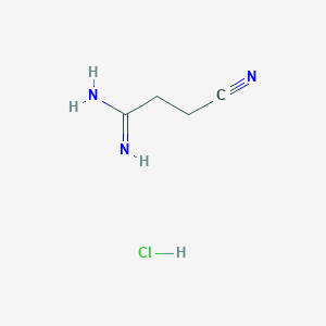 molecular formula C4H8ClN3 B2988910 3-Cyanopropanimidamide;hydrochloride CAS No. 2375262-53-4