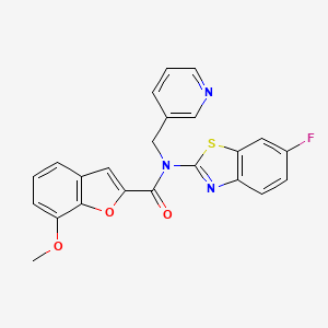 N-(6-fluorobenzo[d]thiazol-2-yl)-7-methoxy-N-(pyridin-3-ylmethyl)benzofuran-2-carboxamide