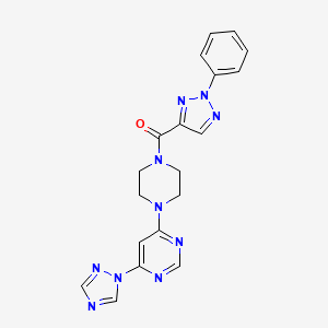 (4-(6-(1H-1,2,4-triazol-1-yl)pyrimidin-4-yl)piperazin-1-yl)(2-phenyl-2H-1,2,3-triazol-4-yl)methanone