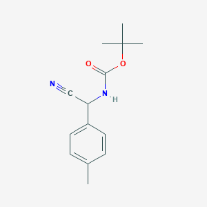 molecular formula C14H18N2O2 B2988927 (Cyano-p-tolyl-methyl)carbamic acid tert-butyl ester CAS No. 774225-33-1