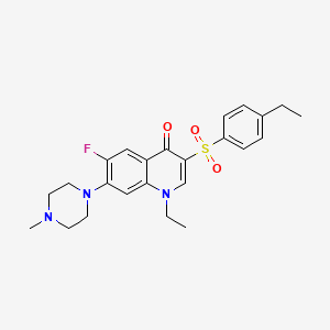 molecular formula C24H28FN3O3S B2988934 1-乙基-3-((4-乙基苯基)磺酰基)-6-氟-7-(4-甲基哌嗪-1-基)喹啉-4(1H)-酮 CAS No. 892769-68-5