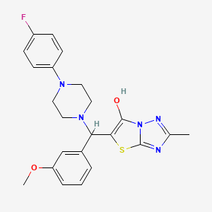 5-((4-(4-Fluorophenyl)piperazin-1-yl)(3-methoxyphenyl)methyl)-2-methylthiazolo[3,2-b][1,2,4]triazol-6-ol
