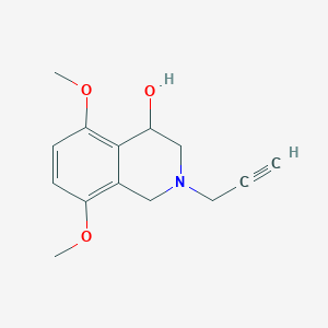 molecular formula C14H17NO3 B2988947 5,8-Dimethoxy-2-(prop-2-yn-1-yl)-1,2,3,4-tetrahydroisoquinolin-4-ol CAS No. 1241332-34-2