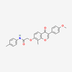 2-((3-(4-methoxyphenyl)-8-methyl-4-oxo-4H-chromen-7-yl)oxy)-N-(p-tolyl)acetamide