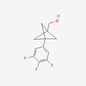 molecular formula C12H11F3O B2988949 [3-(3,4,5-Trifluorophenyl)-1-bicyclo[1.1.1]pentanyl]methanol CAS No. 2287342-10-1
