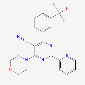 4-Morpholino-2-(2-pyridinyl)-6-[3-(trifluoromethyl)phenyl]-5-pyrimidinecarbonitrile