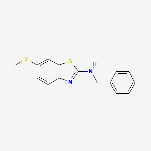 molecular formula C15H14N2S2 B2988953 N-benzyl-6-(methylthio)-1,3-benzothiazol-2-amine CAS No. 854057-98-0