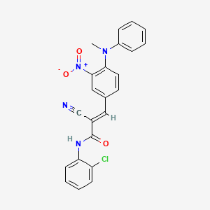 (E)-N-(2-chlorophenyl)-2-cyano-3-[4-(N-methylanilino)-3-nitrophenyl]prop-2-enamide