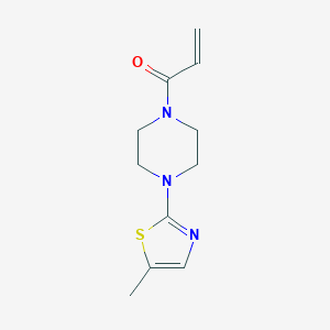 molecular formula C11H15N3OS B2988971 1-[4-(5-Methyl-1,3-thiazol-2-yl)piperazin-1-yl]prop-2-en-1-one CAS No. 2224400-81-9