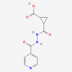molecular formula C11H11N3O4 B2988974 2-(N-(4-吡啶甲酰氨基)甲酰氨基)环丙烷羧酸 CAS No. 1024396-49-3