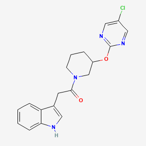 1-(3-((5-chloropyrimidin-2-yl)oxy)piperidin-1-yl)-2-(1H-indol-3-yl)ethanone