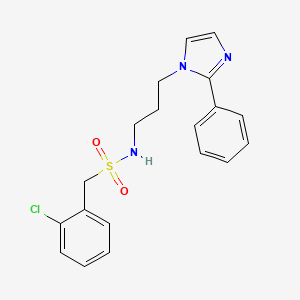 1-(2-chlorophenyl)-N-(3-(2-phenyl-1H-imidazol-1-yl)propyl)methanesulfonamide