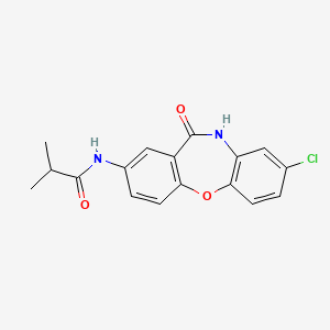 molecular formula C17H15ClN2O3 B2988995 N-(8-氯-11-氧代-10,11-二氢二苯并[b,f][1,4]恶杂环庚-2-基)异丁酰胺 CAS No. 922084-41-1