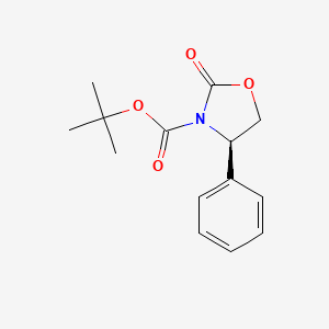 molecular formula C14H17NO4 B2988999 tert-butyl (4R)-2-oxo-4-phenyl-1,3-oxazolidine-3-carboxylate CAS No. 220064-81-3