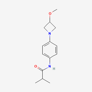 molecular formula C14H20N2O2 B2989001 N-(4-(3-methoxyazetidin-1-yl)phenyl)isobutyramide CAS No. 2034490-98-5