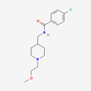 4-chloro-N-((1-(2-methoxyethyl)piperidin-4-yl)methyl)benzamide