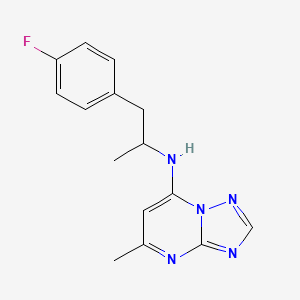 molecular formula C15H16FN5 B2989036 N-[1-(4-fluorophenyl)propan-2-yl]-5-methyl-[1,2,4]triazolo[1,5-a]pyrimidin-7-amine CAS No. 1432680-59-5