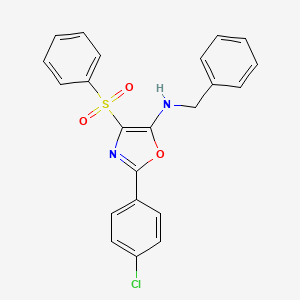 4-(benzenesulfonyl)-N-benzyl-2-(4-chlorophenyl)-1,3-oxazol-5-amine