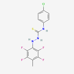 1-(4-chlorophenyl)-3-[(2,3,5,6-tetrafluoro-4-methylphenyl)amino]thiourea