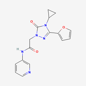 2-(4-cyclopropyl-3-(furan-2-yl)-5-oxo-4,5-dihydro-1H-1,2,4-triazol-1-yl)-N-(pyridin-3-yl)acetamide