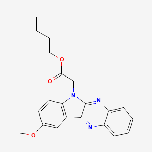 molecular formula C21H21N3O3 B2989055 Butyl 2-(9-methoxyindolo[3,2-b]quinoxalin-6-yl)acetate CAS No. 847380-69-2