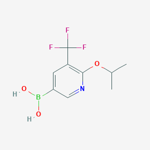 molecular formula C9H11BF3NO3 B2989056 2-Isopropoxy-3-(trifluoromethyl)pyridine-5-boronic acid CAS No. 2377611-53-3