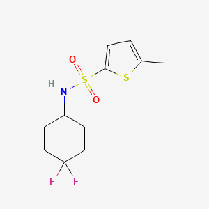 molecular formula C11H15F2NO2S2 B2989060 N-(4,4-difluorocyclohexyl)-5-methylthiophene-2-sulfonamide CAS No. 2034516-84-0