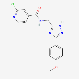 2-chloro-N-{[5-(4-methoxyphenyl)-1H-1,2,4-triazol-3-yl]methyl}pyridine-4-carboxamide