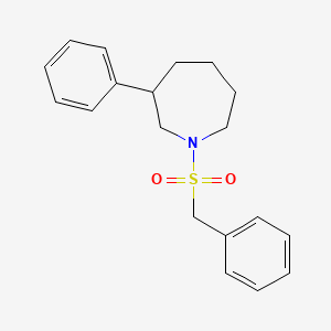 molecular formula C19H23NO2S B2989085 1-(Benzylsulfonyl)-3-phenylazepane CAS No. 1706243-26-6