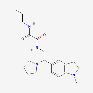 N1-(2-(1-methylindolin-5-yl)-2-(pyrrolidin-1-yl)ethyl)-N2-propyloxalamide