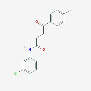molecular formula C18H18ClNO2 B298910 N-(3-chloro-4-methylphenyl)-4-(4-methylphenyl)-4-oxobutanamide 