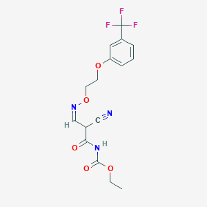 ethyl N-[(3Z)-2-cyano-3-[2-[3-(trifluoromethyl)phenoxy]ethoxyimino]propanoyl]carbamate