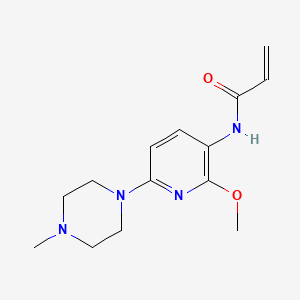 molecular formula C14H20N4O2 B2989110 N-[2-Methoxy-6-(4-methylpiperazin-1-yl)pyridin-3-yl]prop-2-enamide CAS No. 2305528-94-1