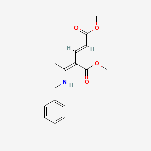 molecular formula C17H21NO4 B2989111 1,5-二甲基(2E,4Z)-4-(1-{[(4-甲苯基)甲基]氨基}乙叉基)戊-2-烯二酸酯 CAS No. 866144-78-7