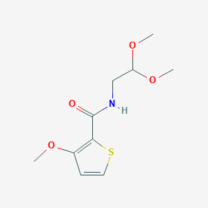 molecular formula C10H15NO4S B2989125 N-(2,2-二甲氧基乙基)-3-甲氧基噻吩-2-甲酰胺 CAS No. 866009-06-5