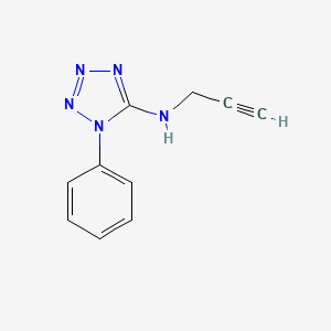 molecular formula C10H9N5 B2989128 1-苯基-N-丙-2-炔基四唑-5-胺 CAS No. 1247848-33-4