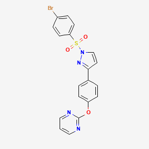 2-(4-{1-[(4-bromophenyl)sulfonyl]-1H-pyrazol-3-yl}phenoxy)pyrimidine